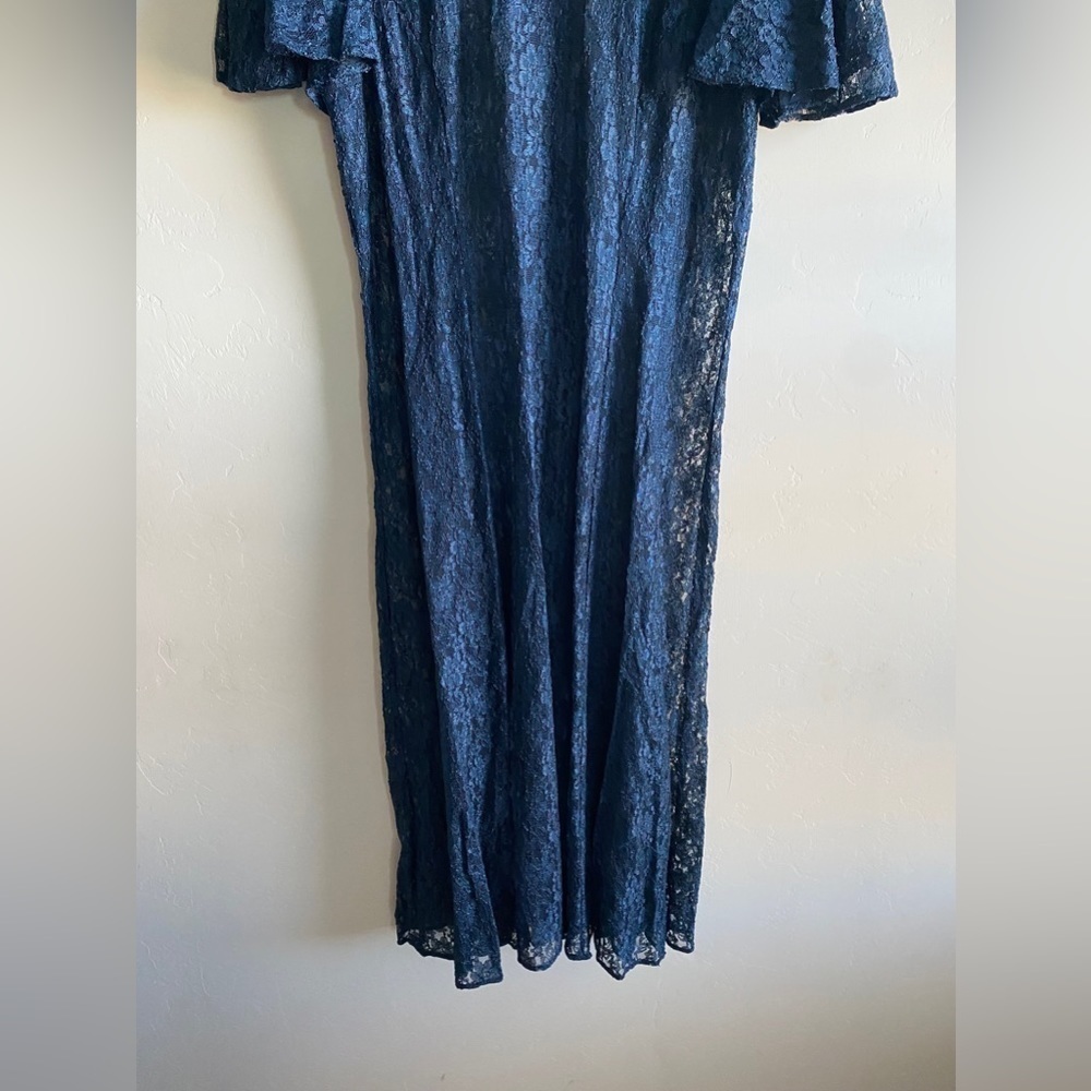 Vintage Dawn Joy Fashion - Navy Blue Lace dress - Picture 4 of 16